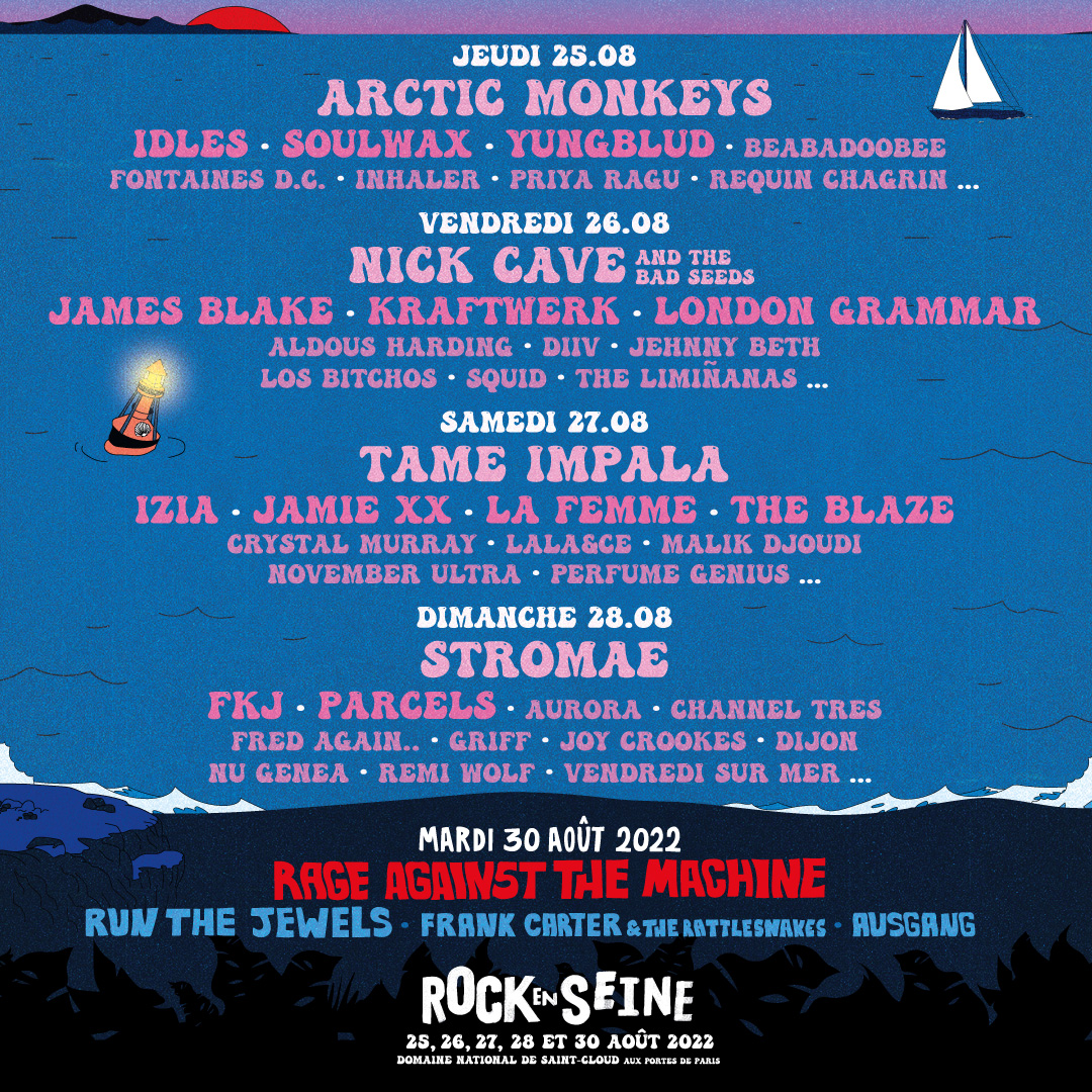 Affiche programmation Rock en Seine