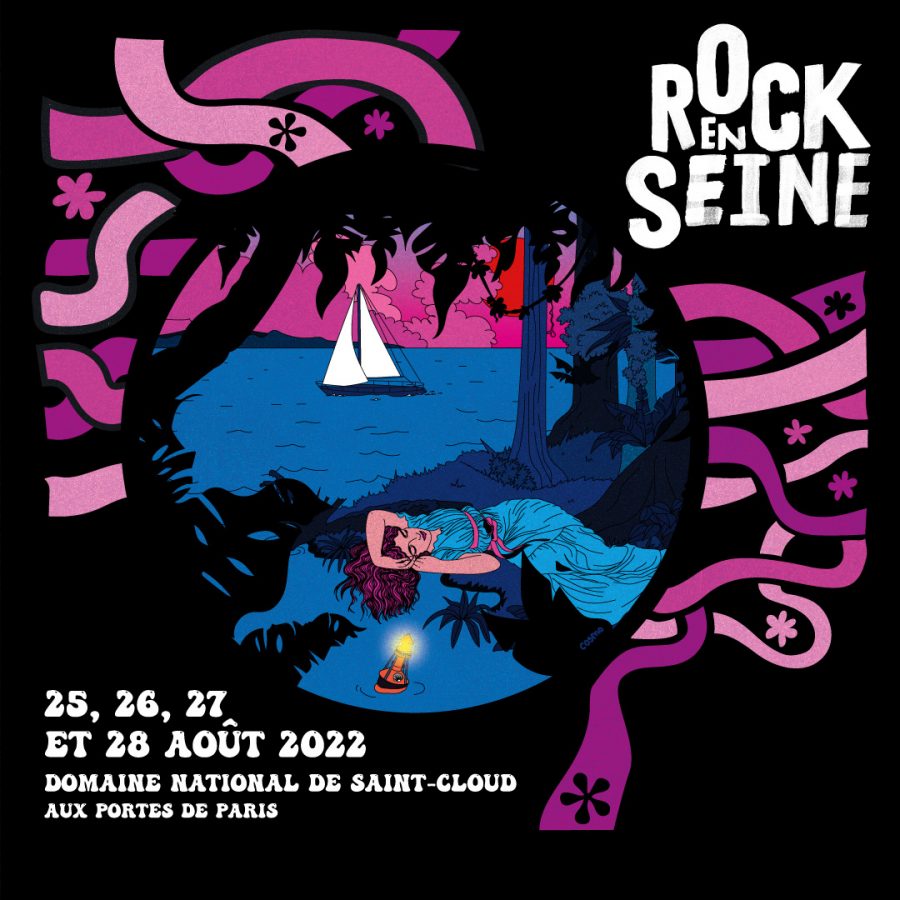Affiche Rock en Seine 2022 par l'illustratrice Cosmo